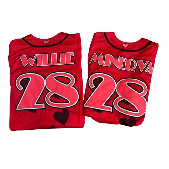 EXCLUSIVE LOT of 2 NEW Mickey & Minnie Authentic Baseball Jersey’s - Picture 15 of 15